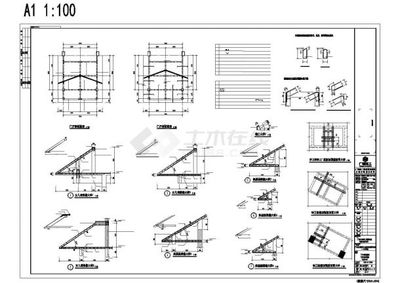 【最新】某工厂建筑钢结构设计方案CAD图纸